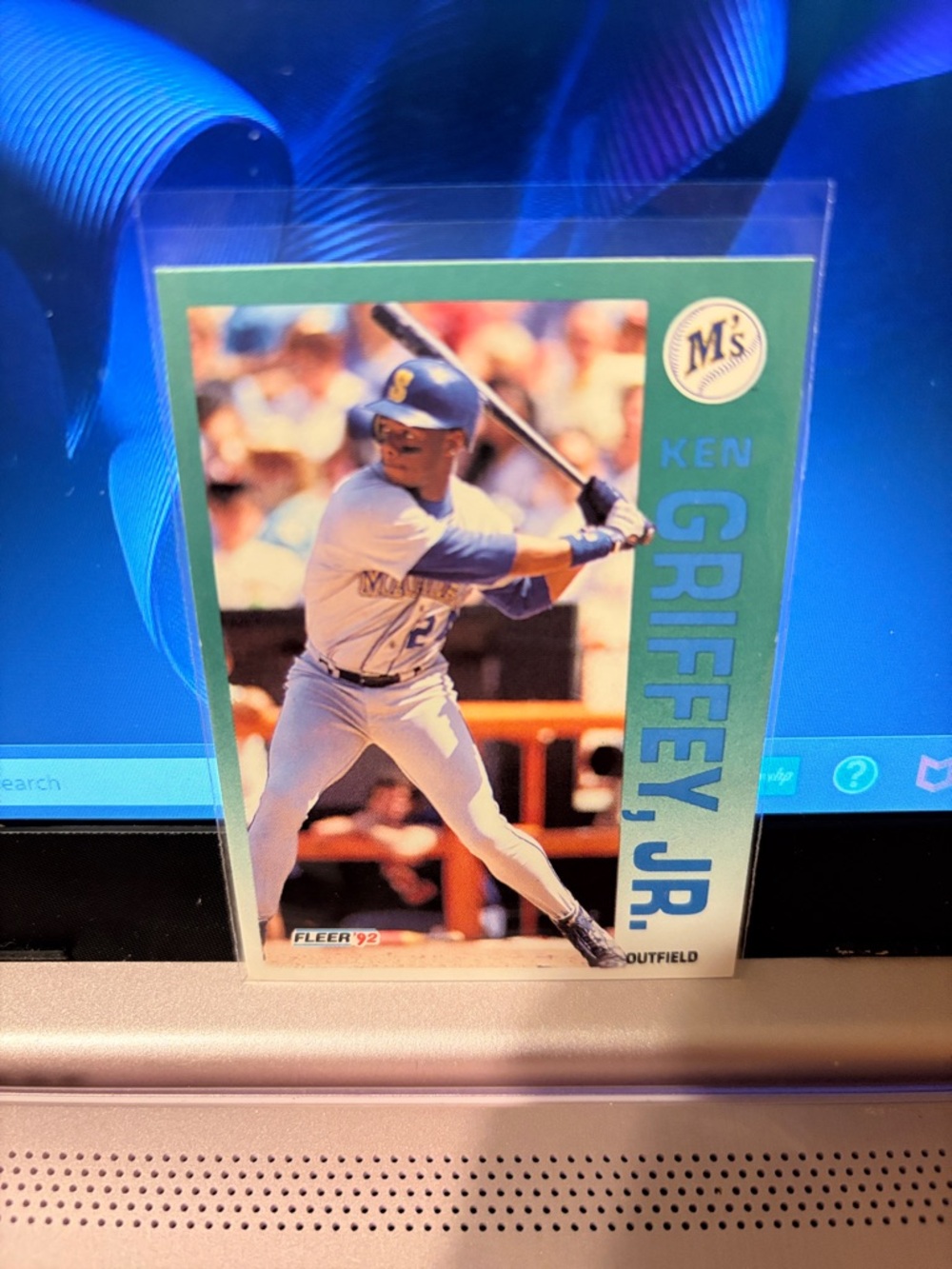Ken Griffey Jr. Baseball Trading Card - Green/Blue Accent